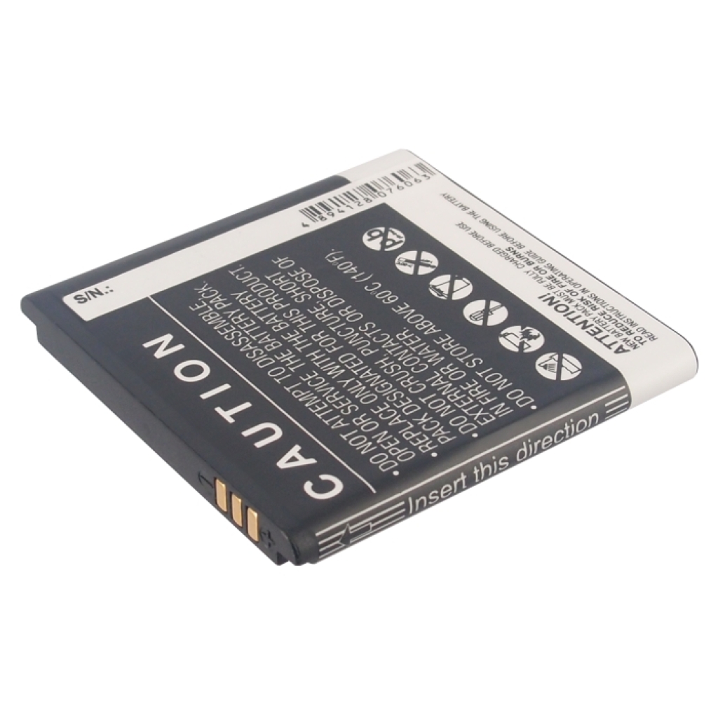 CS-CPF802XL vista lateral con contactos y etiqueta de advertencia