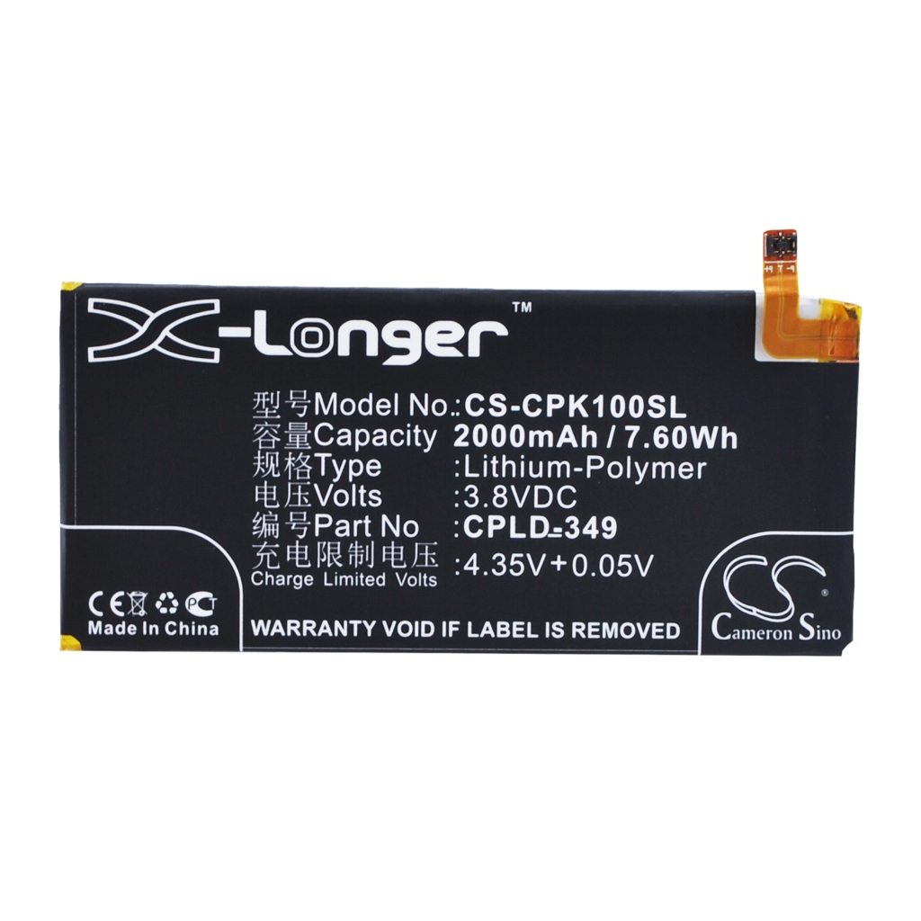 Batería compatible con Coolpad CS-CPK100SL