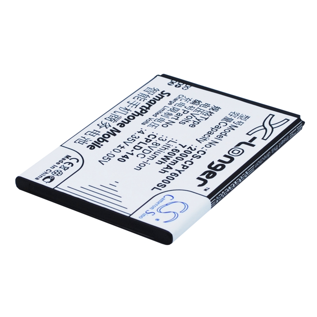 Batería Cameron Sino CS-CPY600SL, etiqueta trasera 2000mAh 3,8V