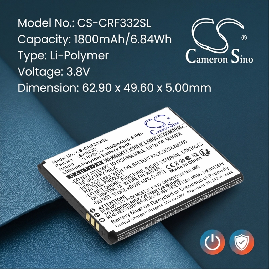 Baterías compatible con Consumer Cellular Iris Flip CS-CRF332SL