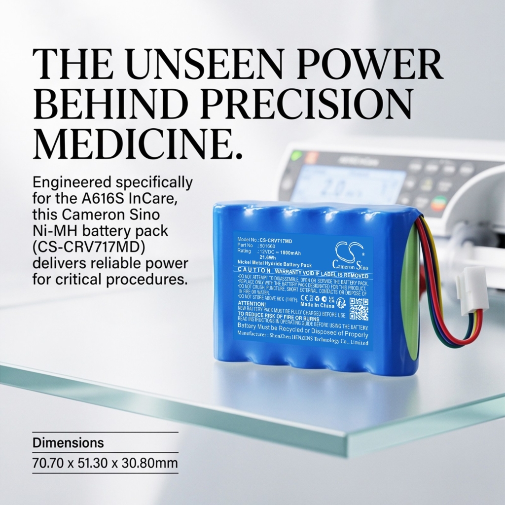 Baterías compatible con Codan Argus infusion pump 717 infusion pump A717V CS-CRV717MD