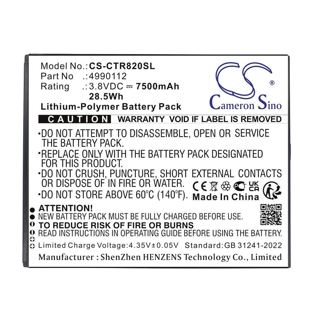 Equipment Battery Cedar CS-CTR820SL