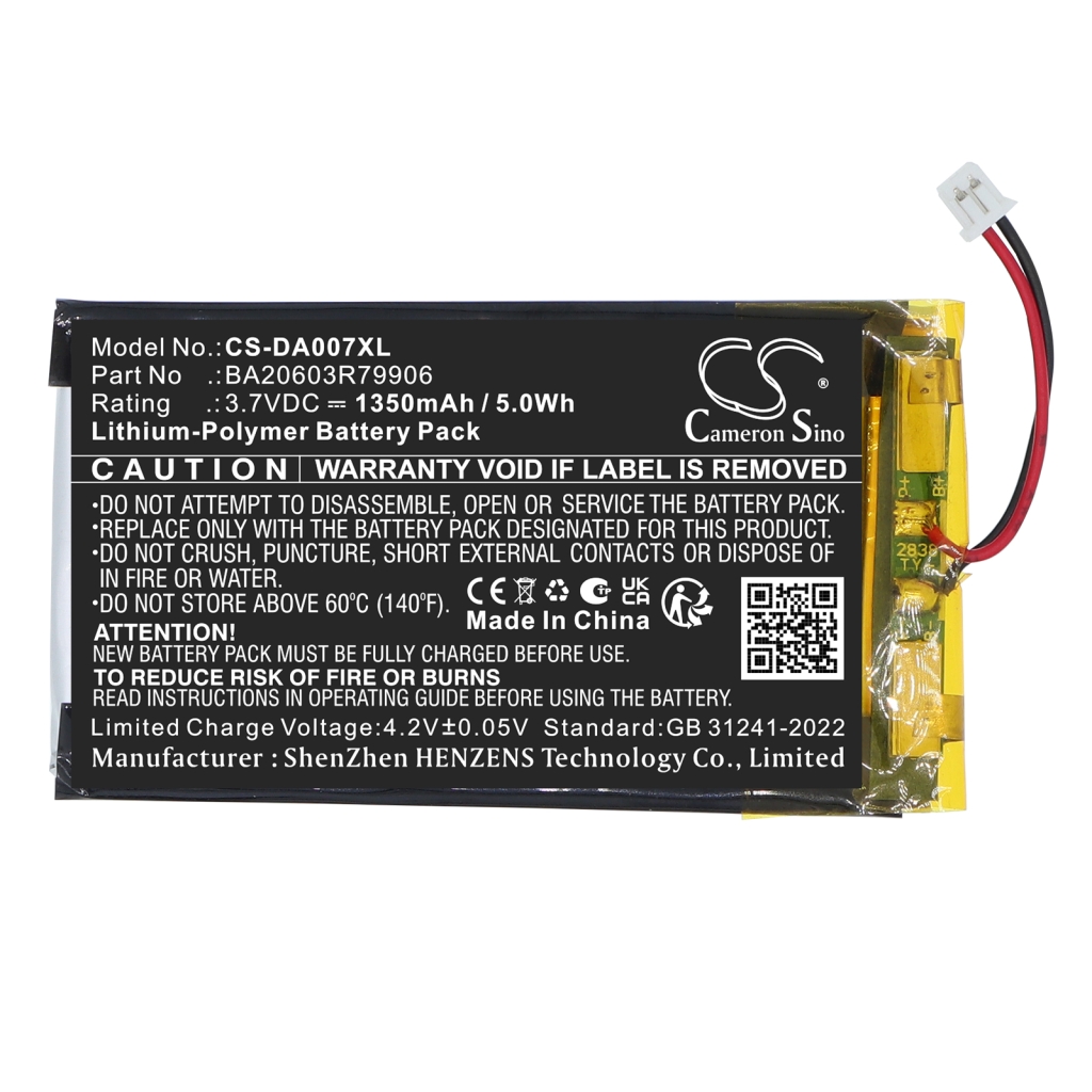 Battery compatible with Creative CS-DA007XL