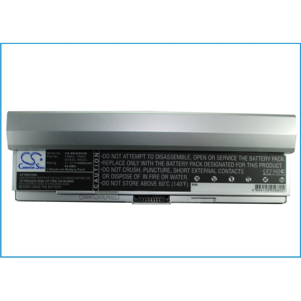 Cameron Sino CS-DE4200HB Li-ion battery Dell silver contacts side