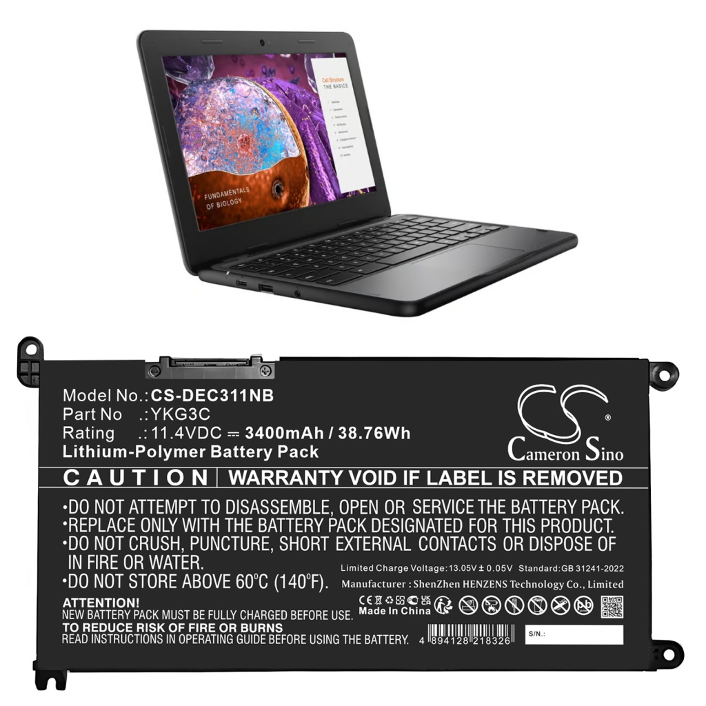 Batería para portátil DELL CS-DEC311NB