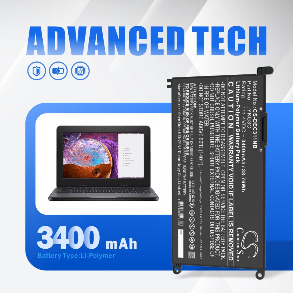 Battery Replaces 0YKG3C