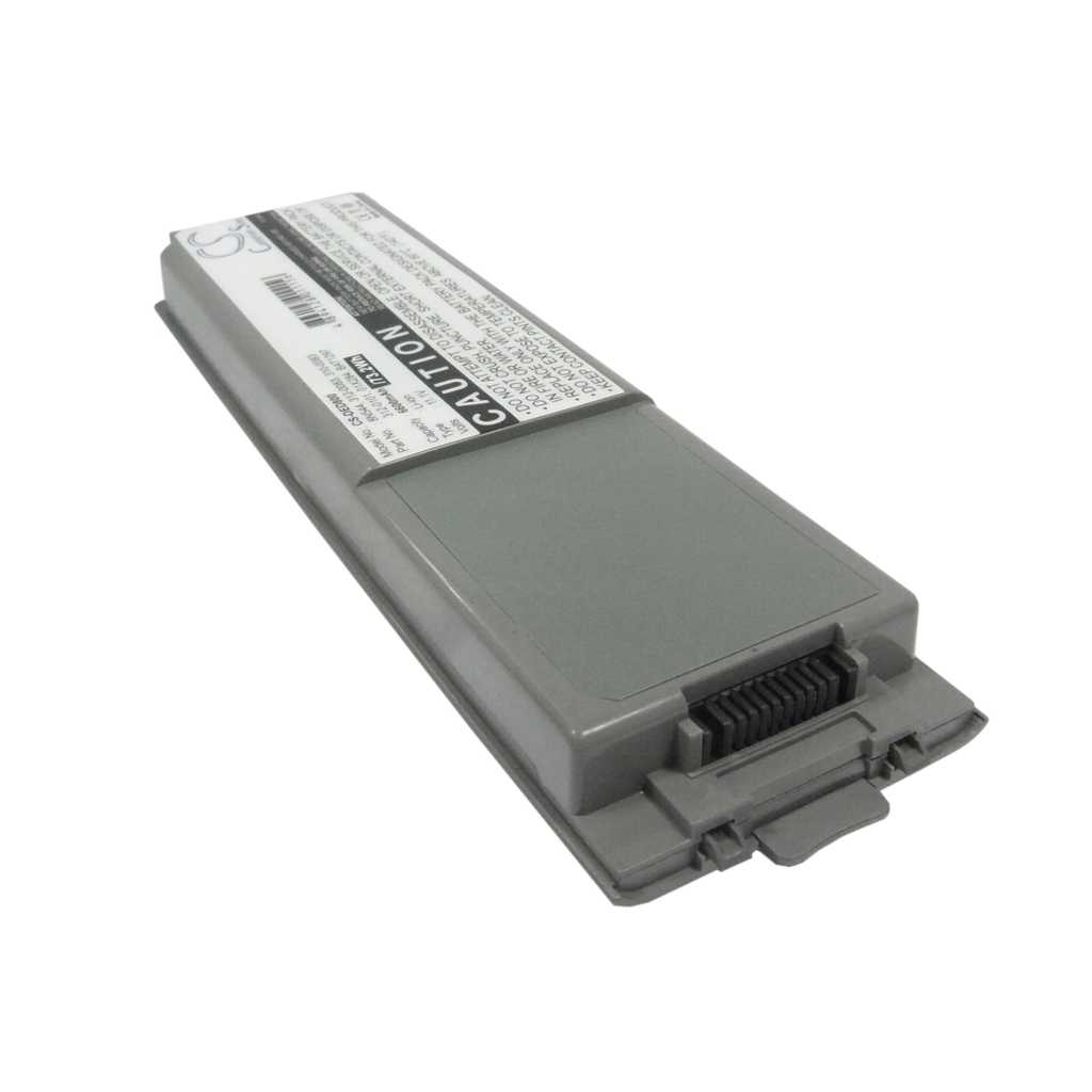 Dell D800 battery, top view showing two-section design with charge indicator