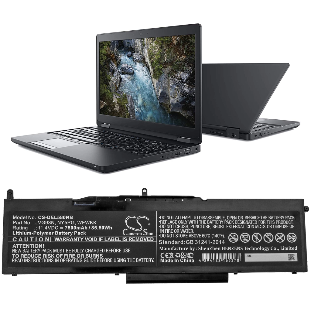Batería para portátil DELL CS-DEL580NB