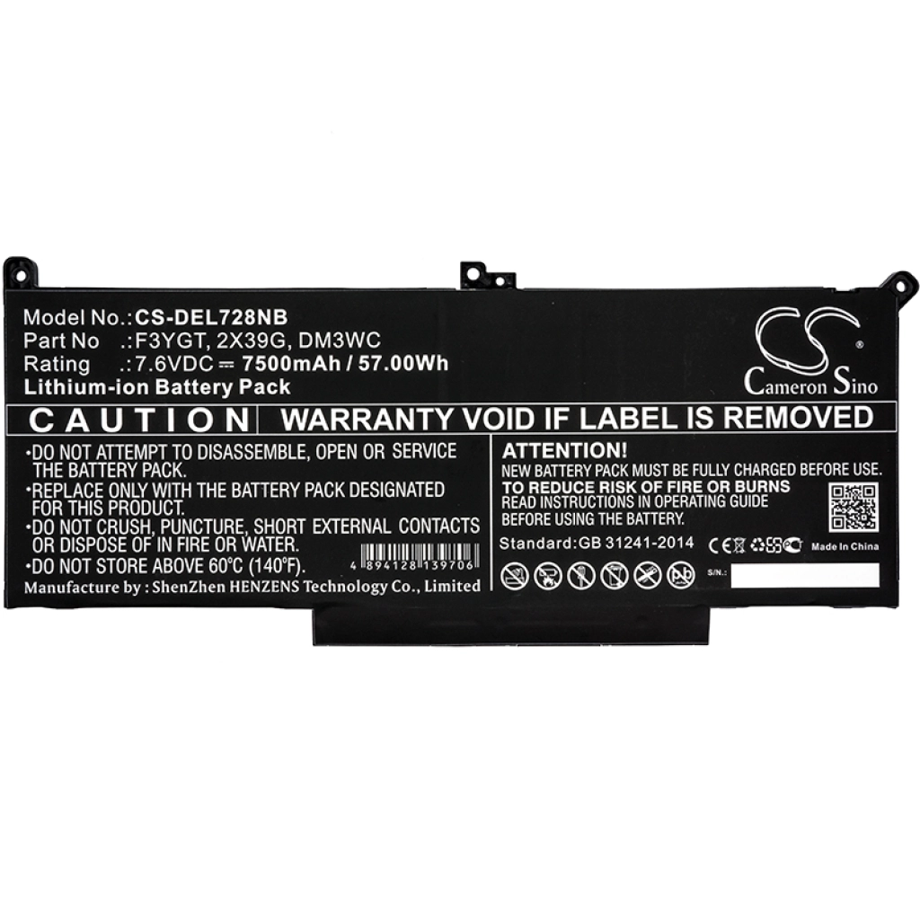 Batería para portátil DELL CS-DEL728NB