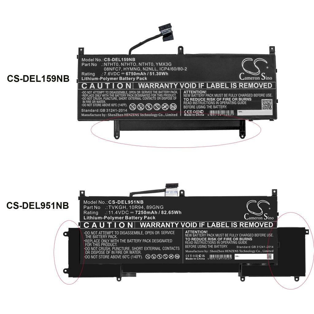Notebook battery DELL CS-DEL951NB