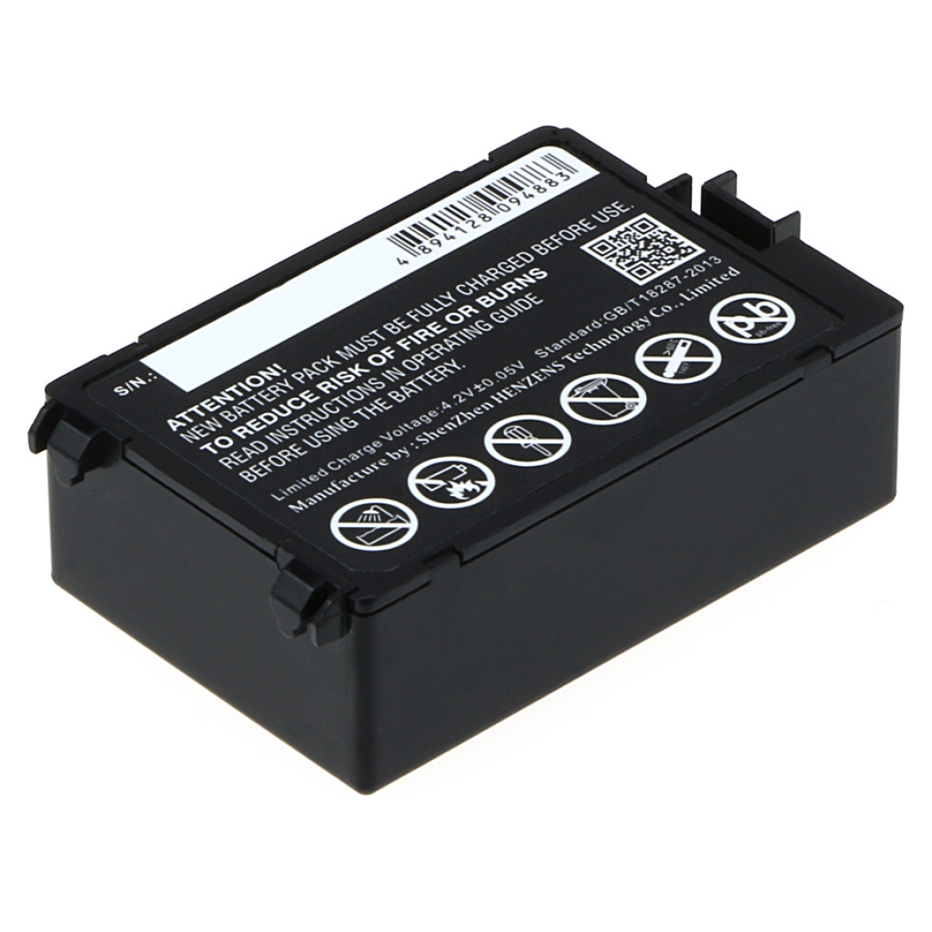 Batería de escáner Dell CS-DEM610SL, parte inferior con información de seguridad