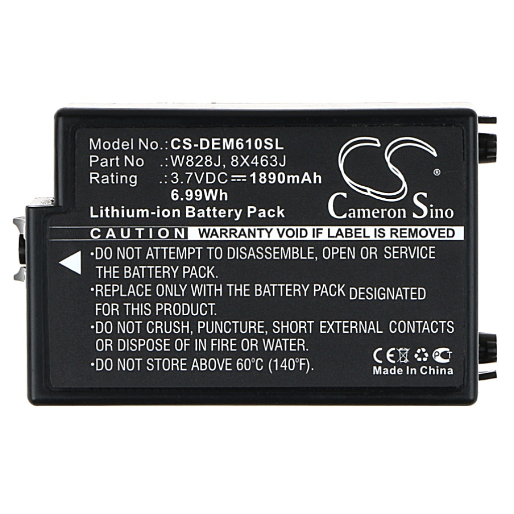 Cameron Sino CS-DEM610SL etiqueta frontal Dell Scanner-Terminal: 3,7V 1890mAh 6,99Wh