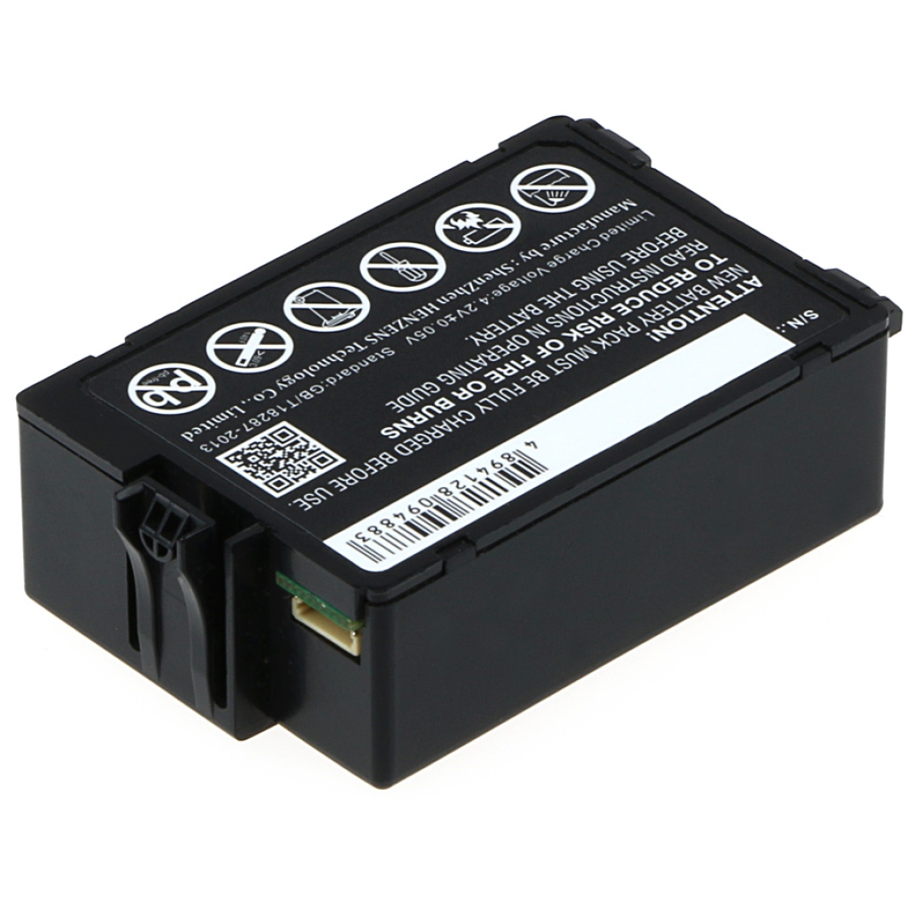 Batería de escáner Dell CS-DEM610SL, vista lateral con conector PCB y clips