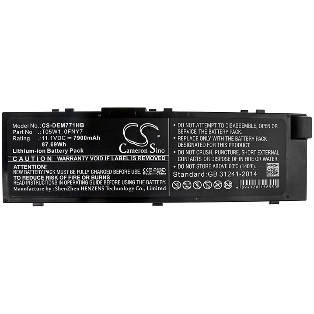 Batería para portátil DELL Precision 17 7000