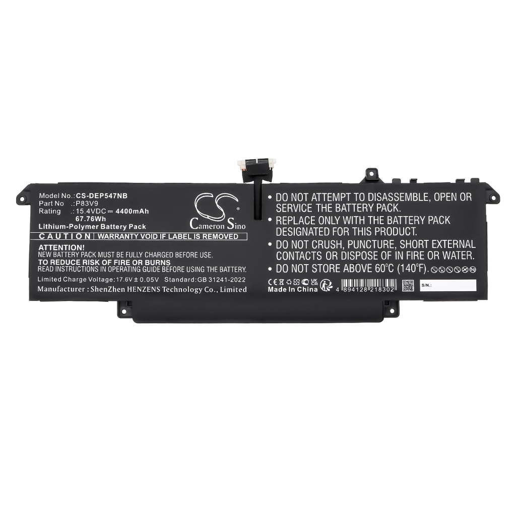 Batería para portátil DELL CS-DEP547NB