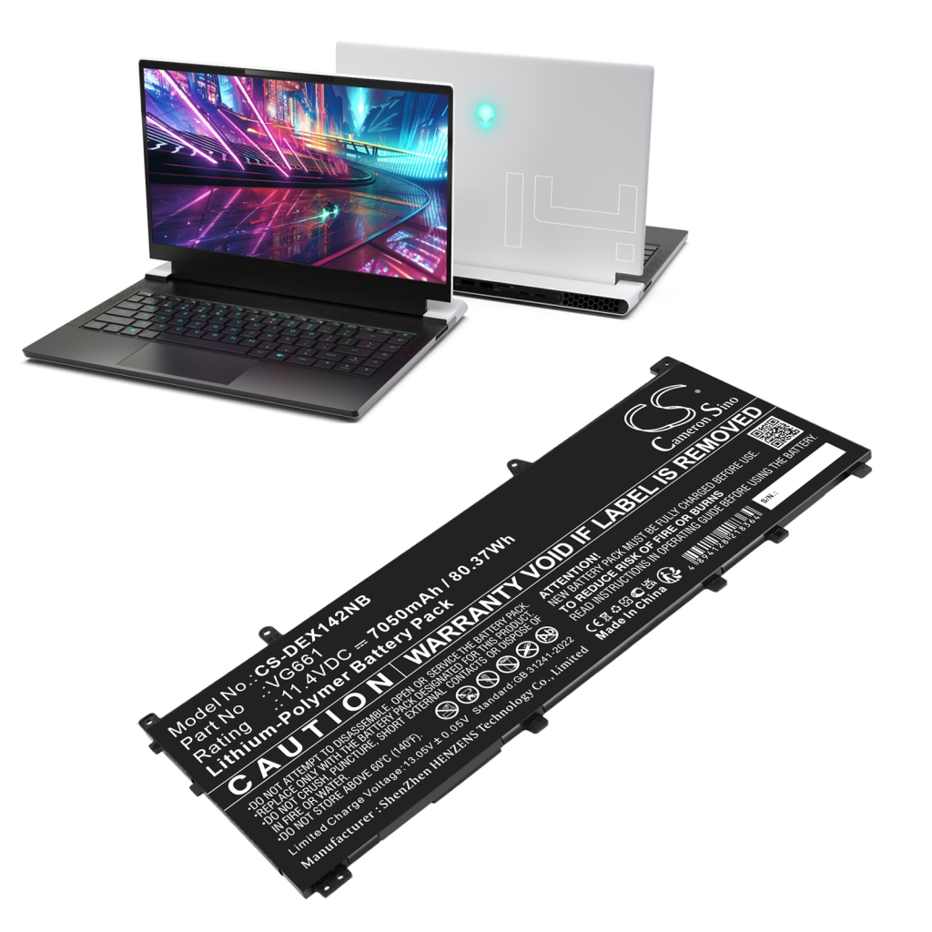 Batería para portátil DELL Alienware X14 R1
