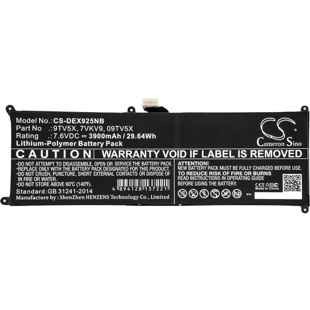 Battery Replaces 09TV5X