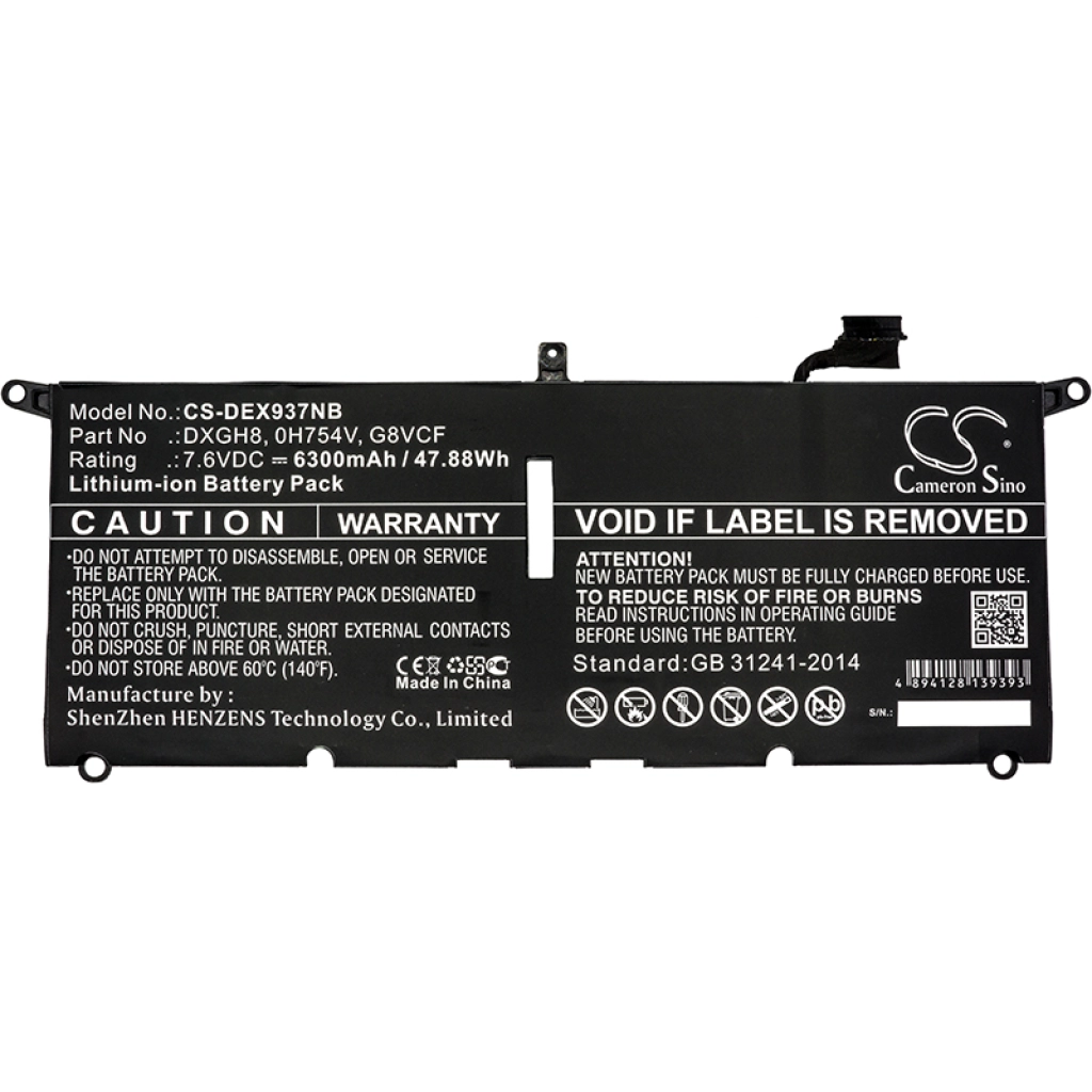 Batería para portátil DELL CS-DEX937NB