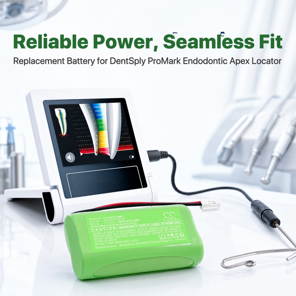Baterías compatible con DentSply ProMark Endodontic Apex Locator CS-DSC210MX