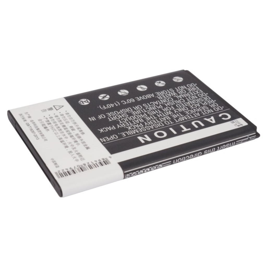 Dark rear face of CS-DVS708SL Li-ion battery with CAUTION safety text