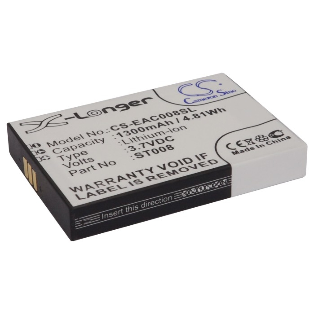 Front label CS-EAC008SL, X-Longer branding, 1300mAh/4.81Wh, 3.7VDC, Part ST008