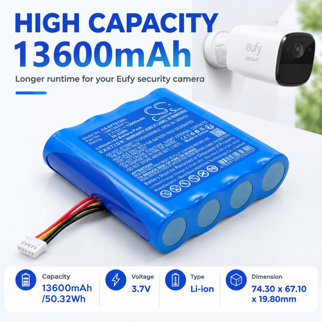 Battery compatible with Eufy