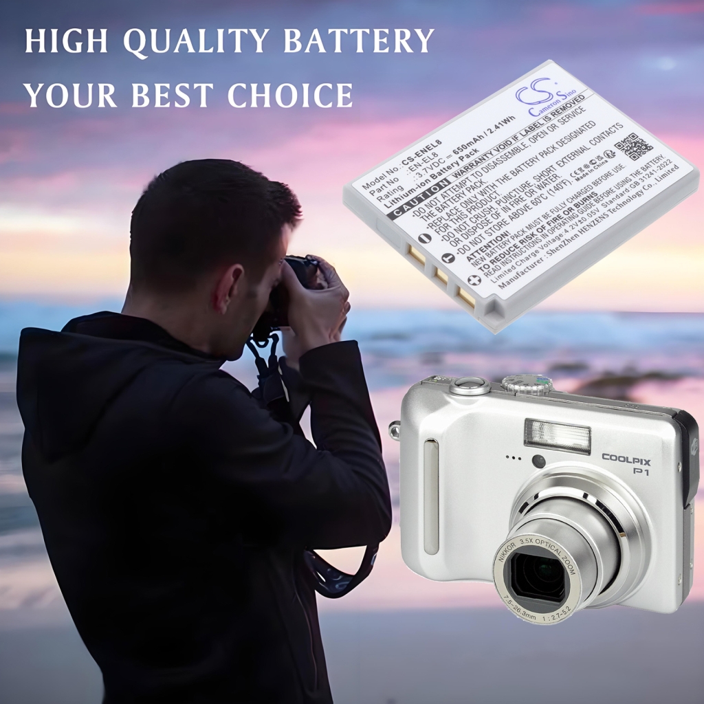 Batería Sustituye EN-EL8