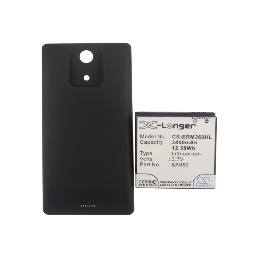 Cameron Sino CS-ERM360HL 3400mAh X-Longer battery and phone back cover