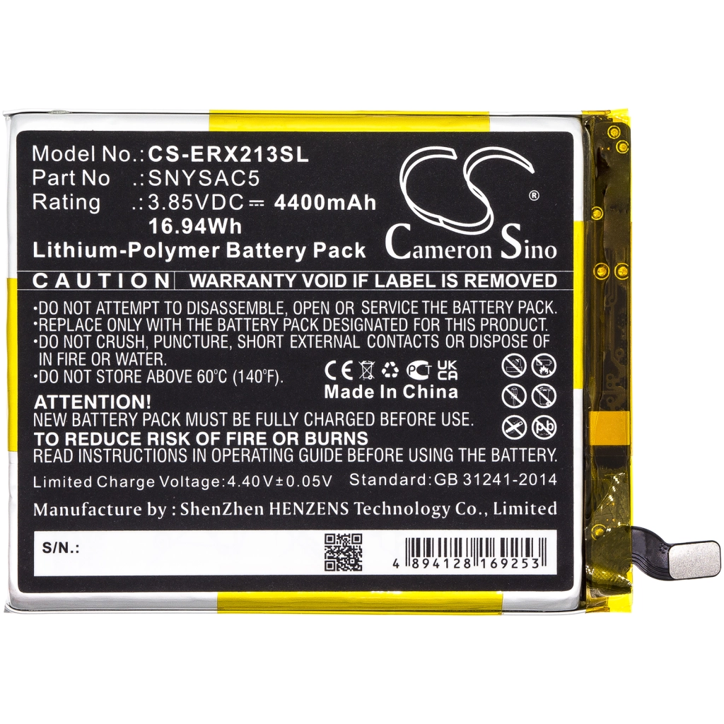 Batería del teléfono móvil Sony CS-ERX213SL