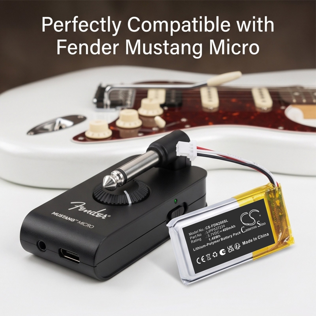 Battery for Fender Mustang Micro