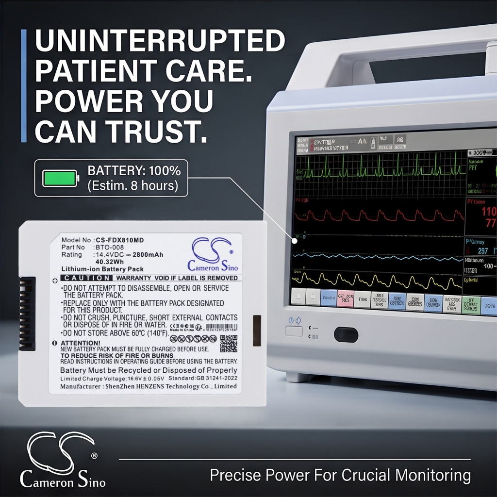 Batería compatible con Fukuda denshi CS-FDX810MD