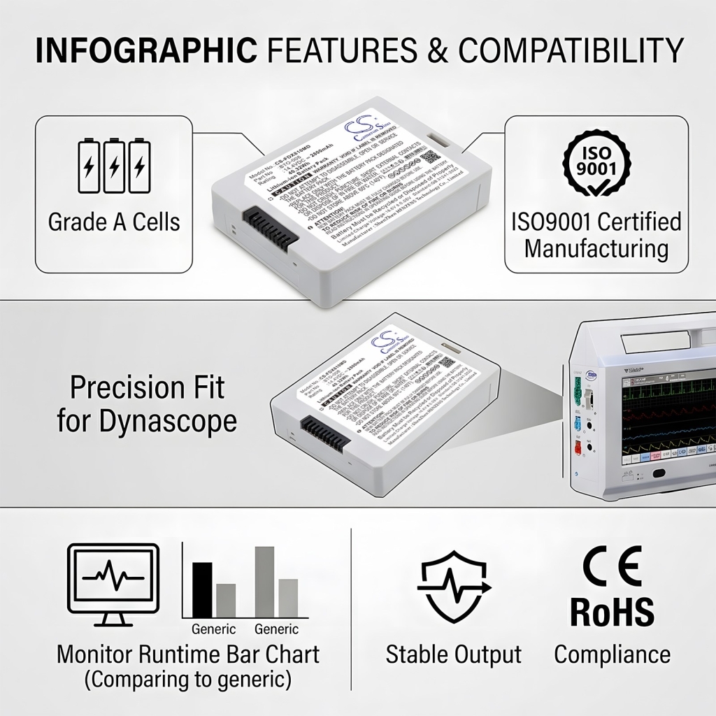 Batería compatible con Fukuda denshi CS-FDX810MD