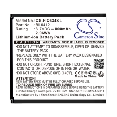 Reemplazo de batería compatible para Fly BL6412