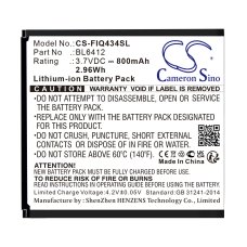 Reemplazo de batería compatible para Fly BL6412