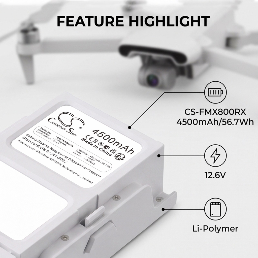 Battery compatible with Batteries for Drones