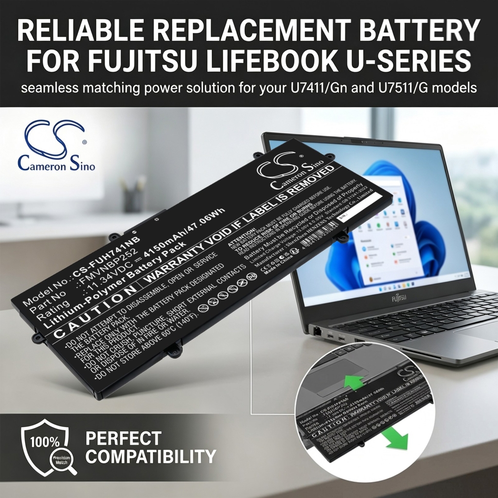 Baterías compatible con Fujitsu LifeBook U7411/G U7511/G CS-FUH741NB