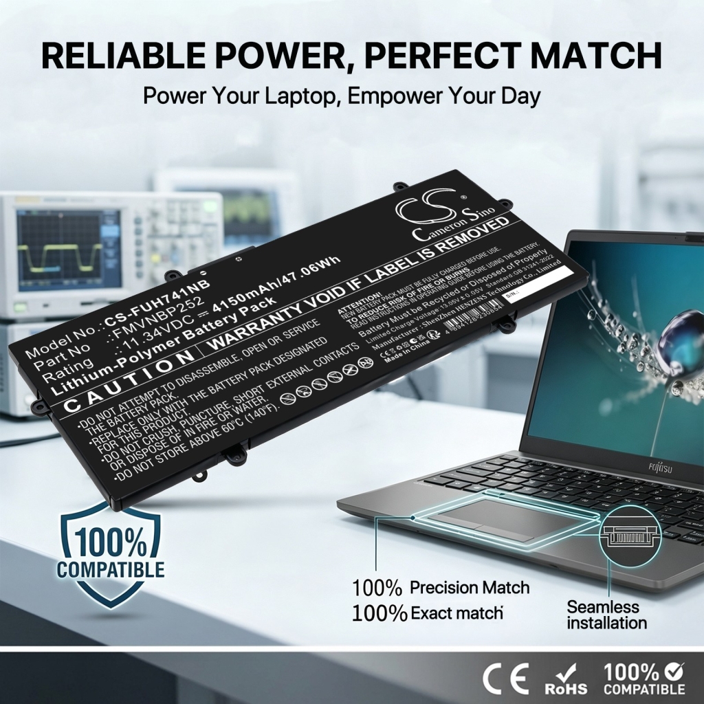 Baterías compatible con Fujitsu LifeBook U7411/G U7511/G CS-FUH741NB