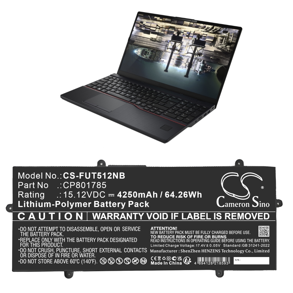 Notebook battery Fujitsu CS-FUT512NB