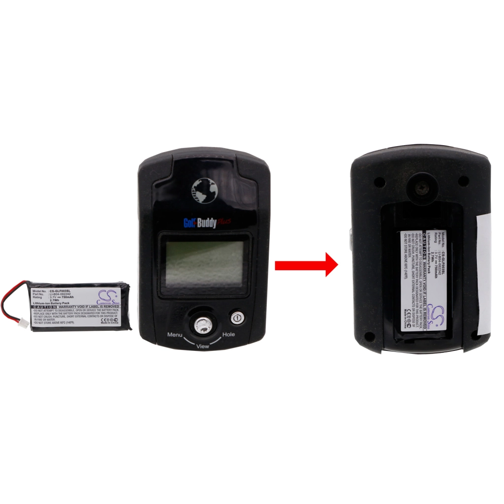 GPS, Batería del Navegador Golf Buddy CS-GLF003SL