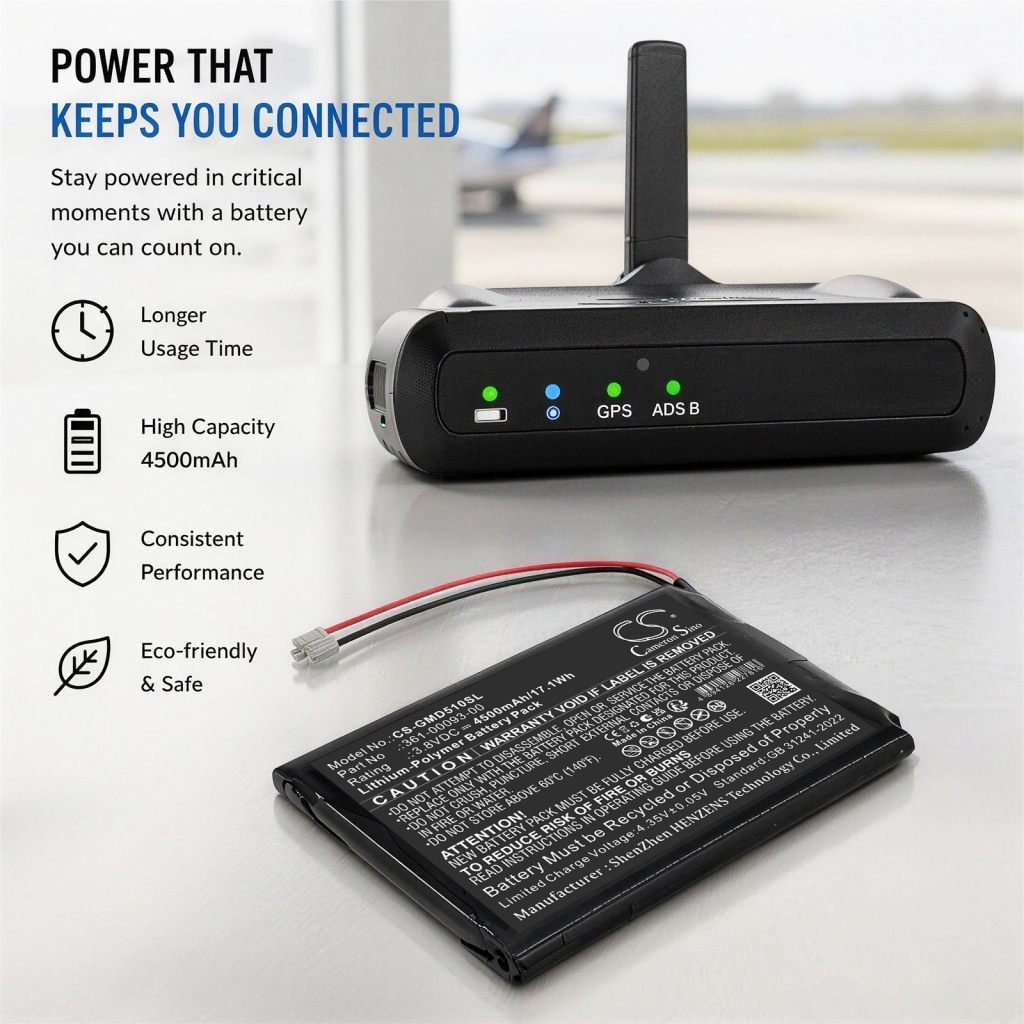 Batería compatible con Garmin CS-GMD510SL