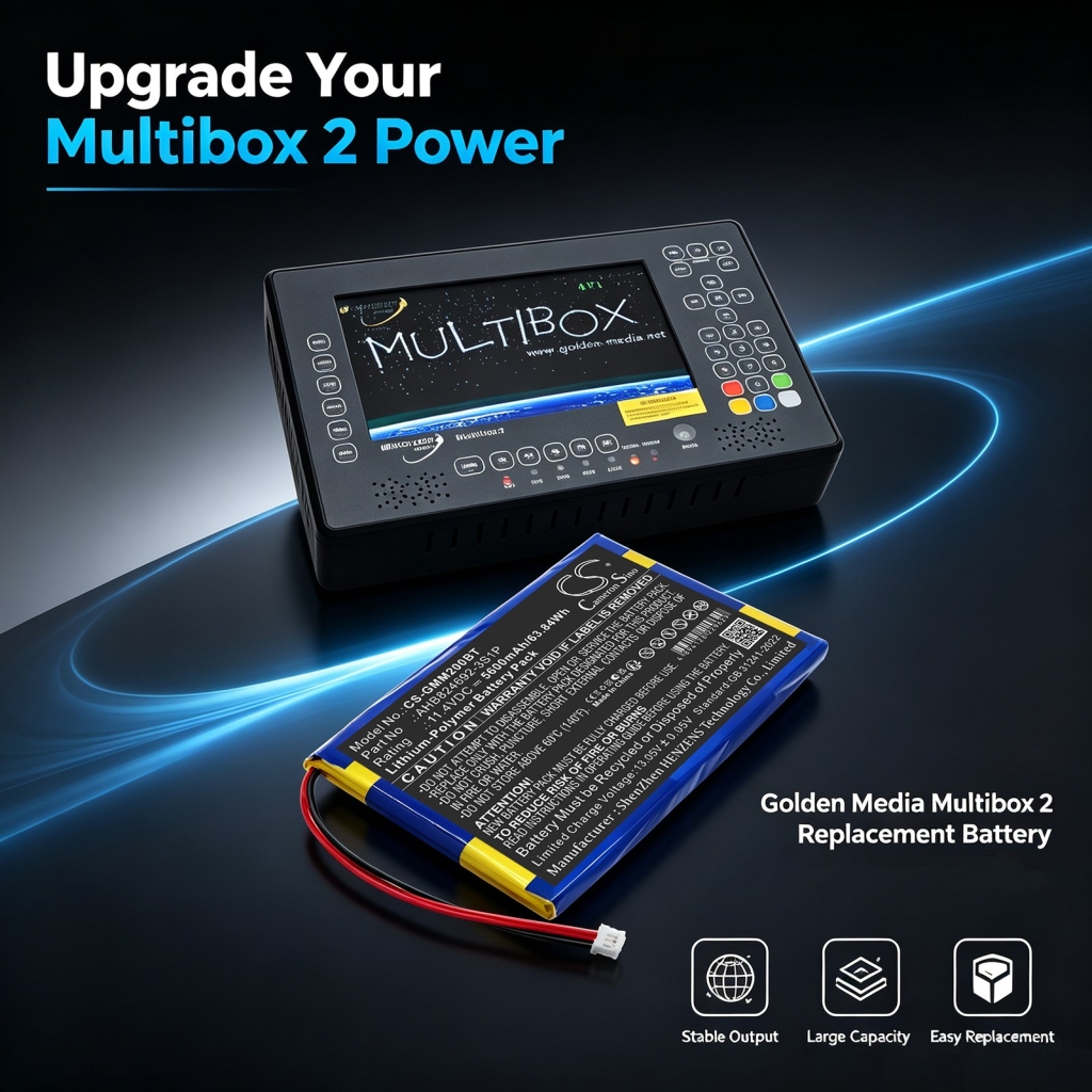 Baterías compatible con Golden Media Multibox Multibox 2 CS-GMM200BT