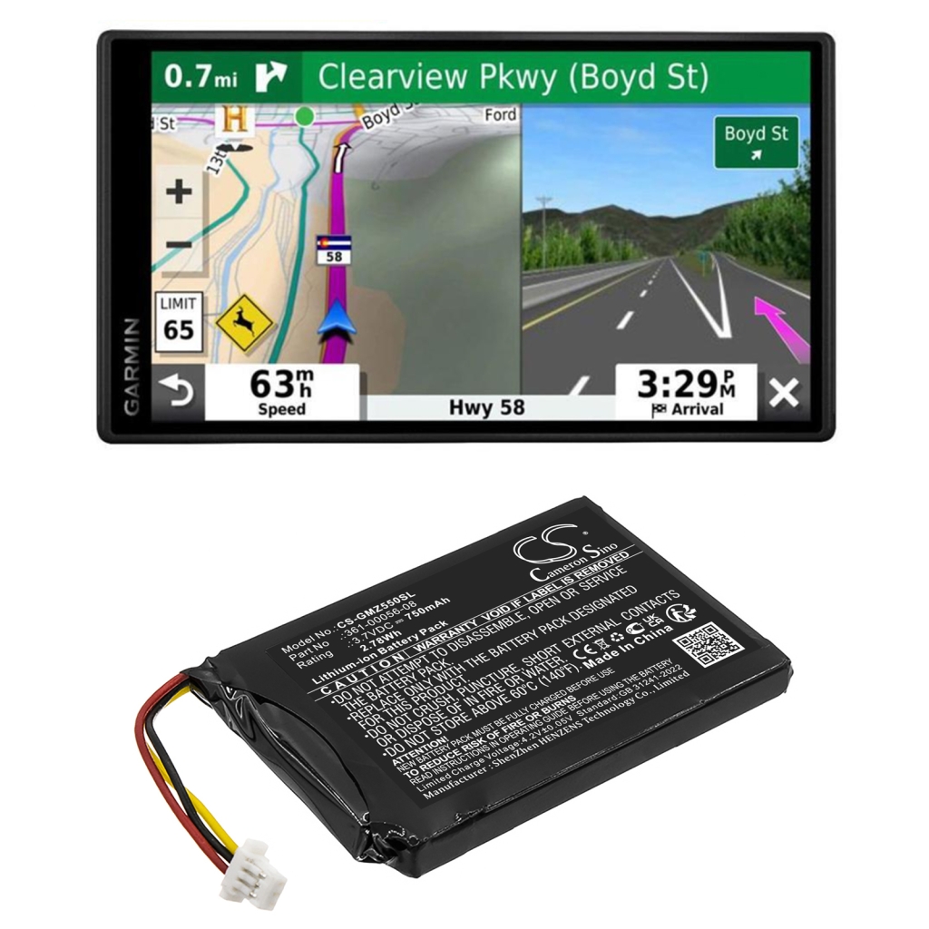 GPS, Navigator Battery Garmin CS-GMZ550SL