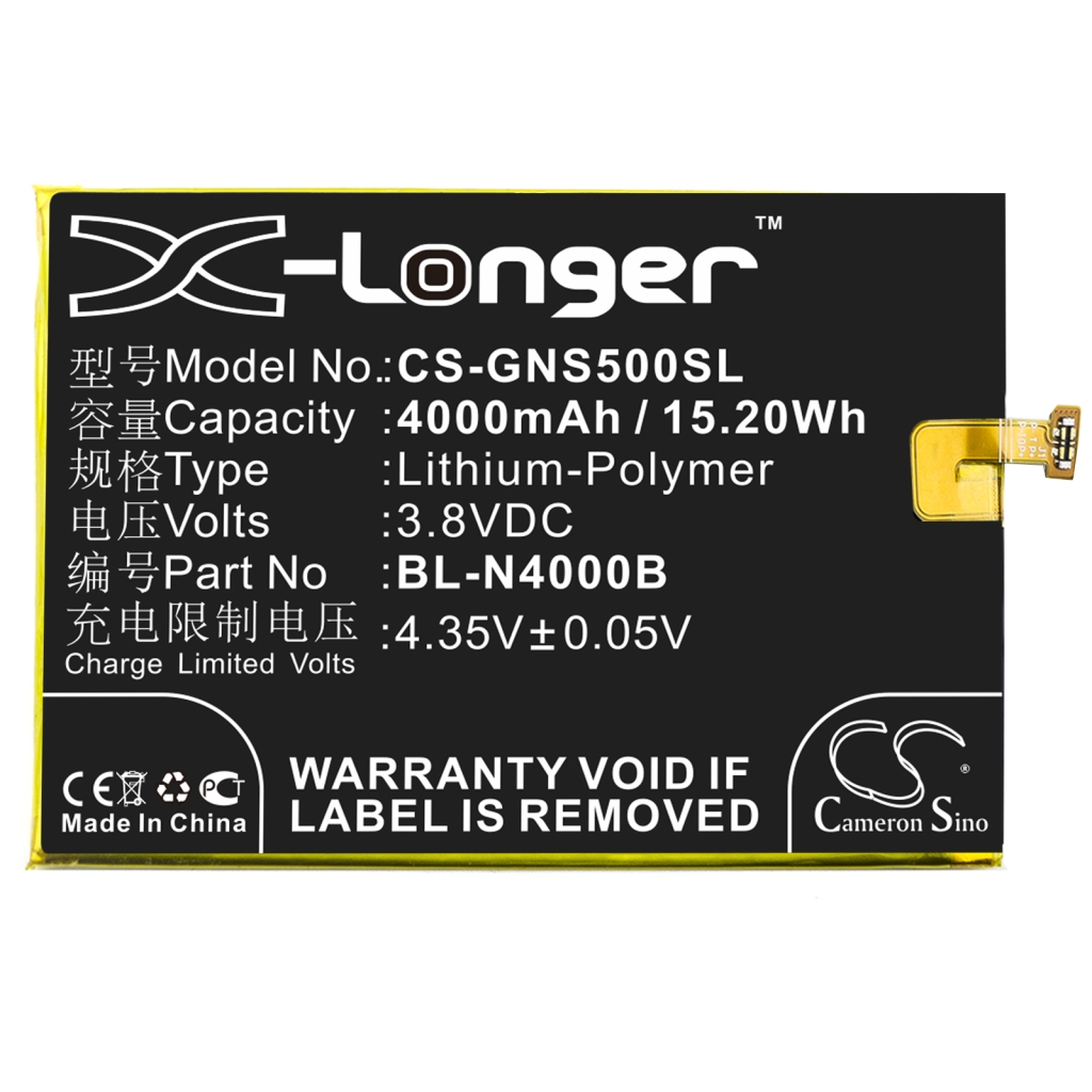 Batería compatible con GIONEE CS-GNS500SL