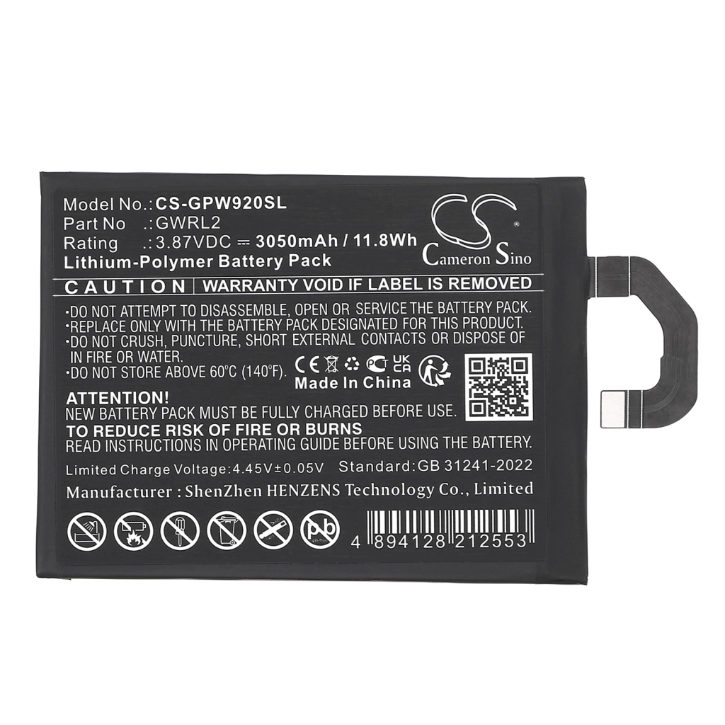 Batería del teléfono móvil Google CS-GPW920SL