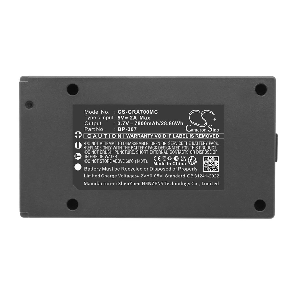 Especificación CS-GRX700MC 3,7V 7800mAh Li-ion cámara de caza