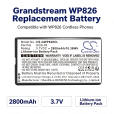 Reemplazo de batería compatible para Grandstream UGS-03