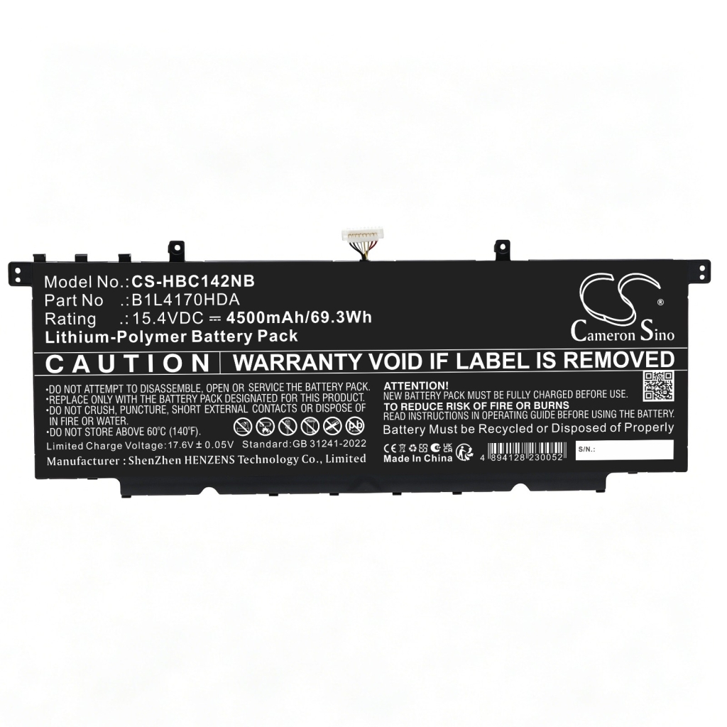 Battery compatible with H3c CS-HBC142NB