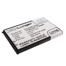 Compatible battery replacement for HTC 35H00106-01M,35H00106-02M,BA S370,DREA160