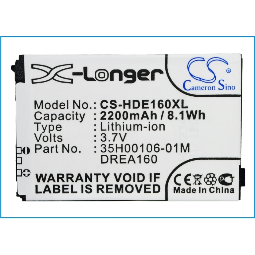 CS-HDE160XL HTC DREA160 2200mAh 3.7V X-Longer Cameron Sino label front