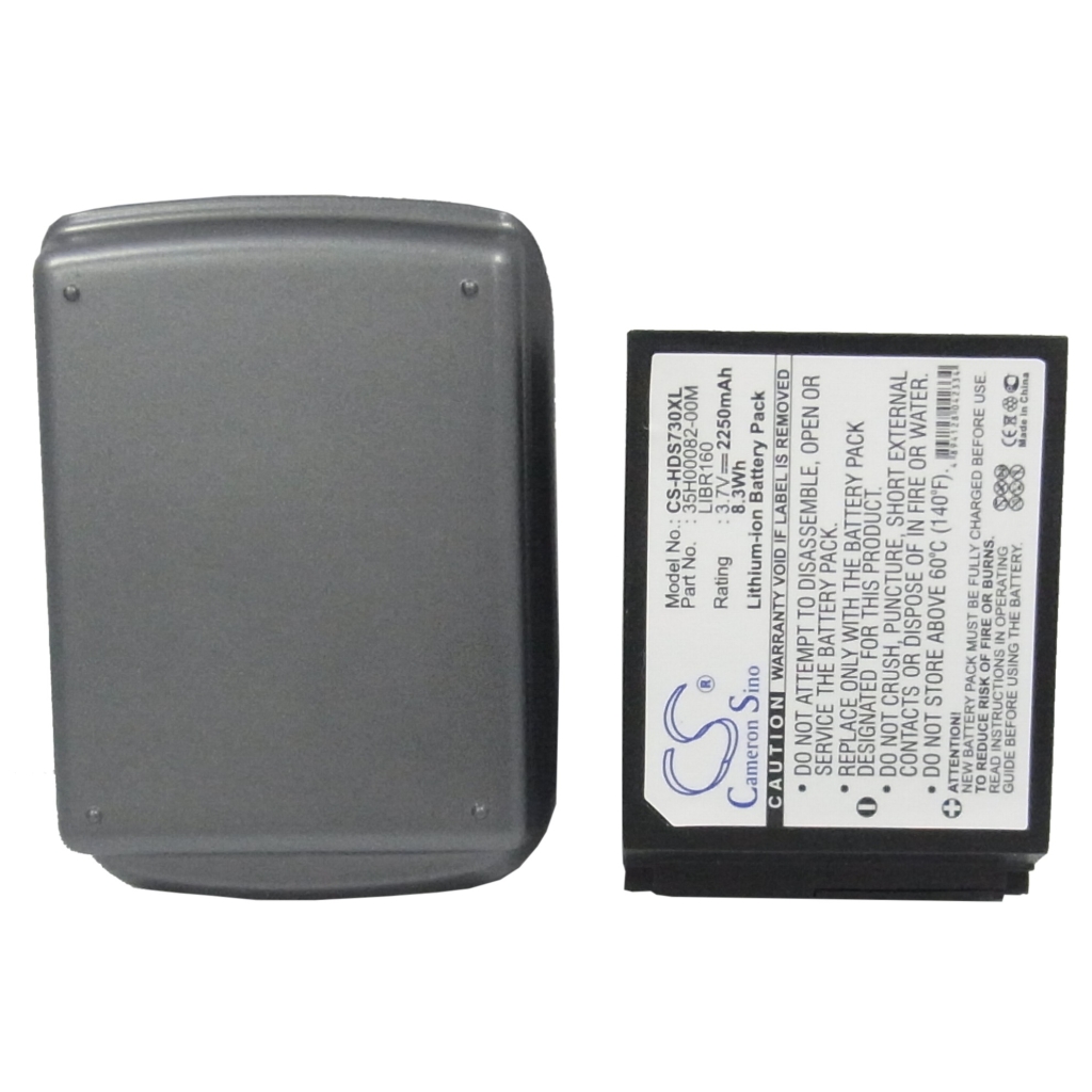 Cameron Sino CS-HDS730XL vista plana del conjunto, recorte de cámara en la tapa, etiqueta de batería y tapa trasera